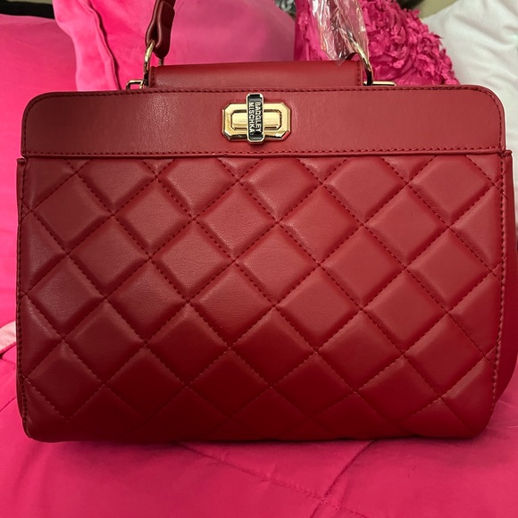 Badgley Mischka Handbags - Badgley Mischka Red Quilted Satchel